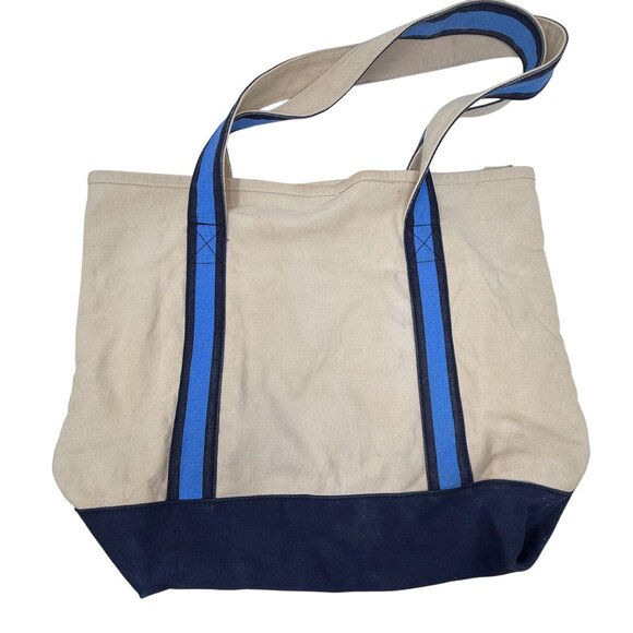 Walt Disney World 1971 Canvas Tote Bag Blue & Navy Straps - Picture 2 of 7